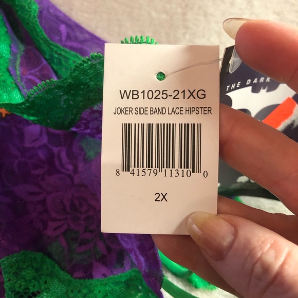 The Dark Knight Joker purple and green lace side straps hipsters panty - Picture 7 of 10